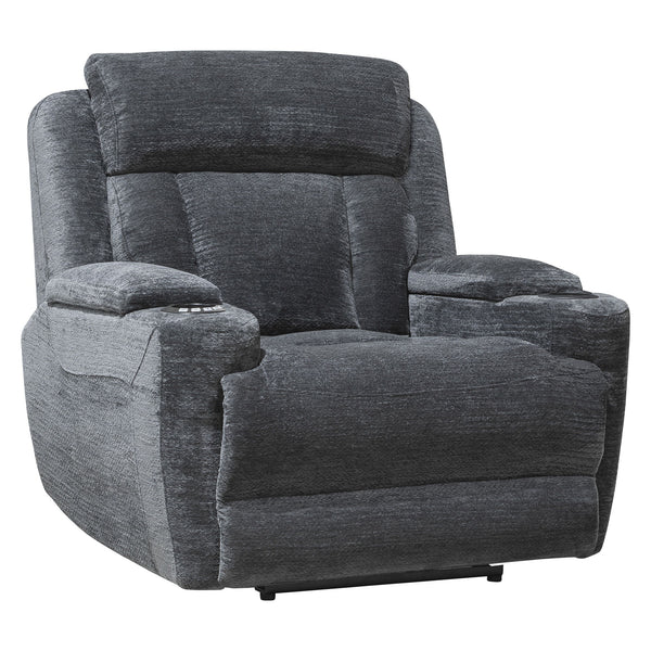 Dalton - Power Reclining Sofa Loveseat And Recliner - Lucky Charcoal