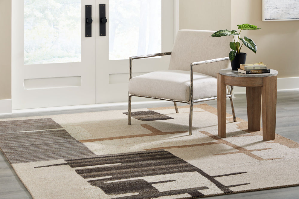 Experience the perfect blend of style and comfort with this area rug. Its global-inspired abstract pattern, earthy colors and inviting texture beautifully complement and anchor your environment. Best of all, the soft pile is an unparalleled treat for your