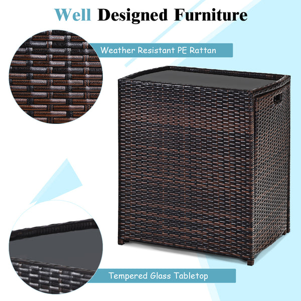 â— Brand new and high quality<br>â— The Chairs designed for space-saving (differ from seat size)<br>â— Strong steel frame and all rattan wicker<br>â— Ideal for patio  porch  poolside or garden<br>â— Cushions for comfortable seat<br>â— Removable cush
