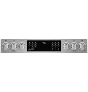 GE Profile™ 30" Smart Dual Fuel Slide-In Front-Control Fingerprint Resistant Range