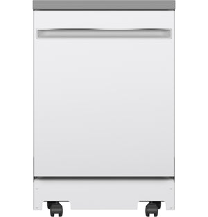 GE® ENERGY STAR® 24" Stainless Steel Interior Portable Dishwasher with Sanitize Cycle