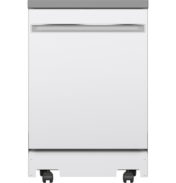 GE® ENERGY STAR® 24" Stainless Steel Interior Portable Dishwasher with Sanitize Cycle