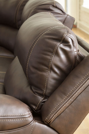  clean-lined and contemporary way with this power reclining sectional in chocolate brown. Rest assured