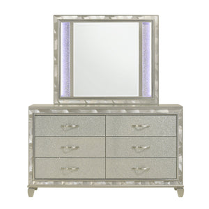  meticulously designed to complement the Radiance 6 Drawer Dresser. Crafted from a blend of Solid Rubberwood and engineered woods