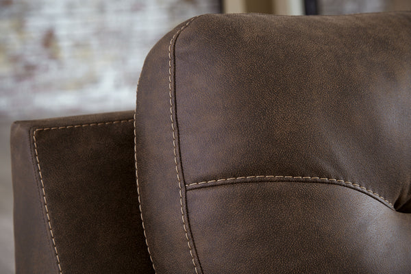  it-'s wrapped in a practical faux leather loaded with natural tonal variation and a 