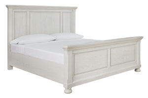  timeless furnishings take your bedroom to the next level. Nothing does that better than this queen panel bed. The antiqued white finish with a wonderful grain texture radiates sophistication