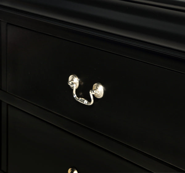 Louis Philip - Twin 5 Piece Bedroom Set - Black