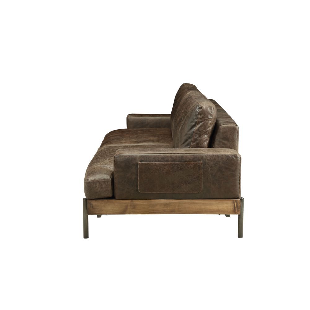 Rugged beauty and city style: the Silchester Collection combines wood, metal, and leather in sleek silhouettes that offer contemporary chic without sacrificing comfort. Silchester-'s deep chocolate top grain leather upholstery is distressed for one-of-a-k