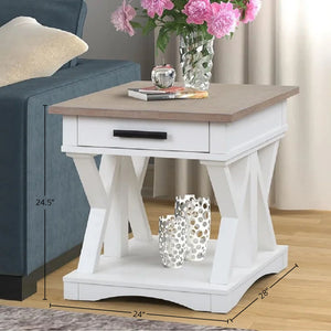 Americana Modern - Cocktail Table With 2 End Tables - Cotton