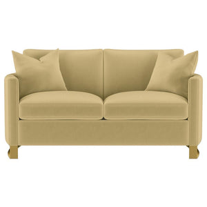 Corliss - Sofá biplaza tapizado con brazo curvado - Camel