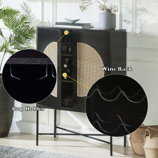 Colson - Wine Cabinet - Black Finish