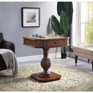  and the table can be used for entertaining or serving. The clipped corners add a sense of traditional craftsmanship while eliminating sh