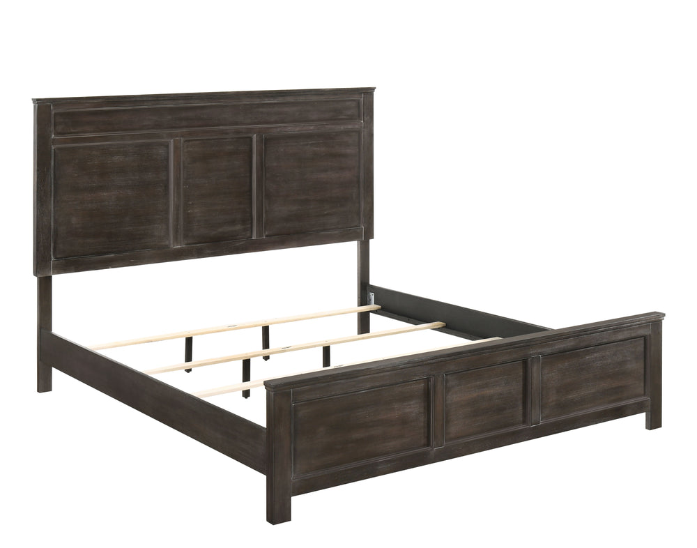 The Andover Wood Panel Bed in Nutmeg Brown is designed for those who appreciate a blend of modern rustic style and long-lasting quality. Expertly crafted from solid Rubberwood, manufactured woods, and wood veneers, this bed is built to endure while showca