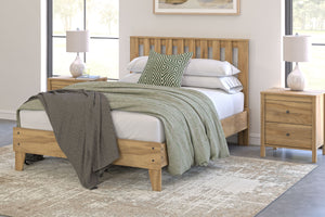 Bermacy - Light Brown - Full Platform Panel Bed