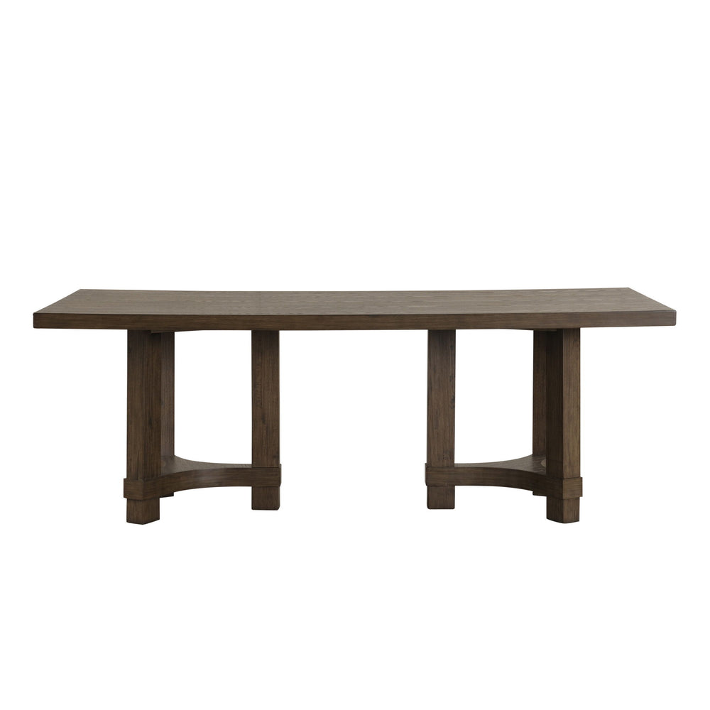 The Cityscape Rectangle Dining Table combines durability and sophisticated design, making it a standout piece for any dining room. Crafted from a blend of resilient Rubberwood solids, manufactured woods, and real Oak veneers, this table showcases the stre