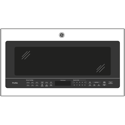 GE Profile™ 2.1 Cu. Ft. Over-the-Range Sensor Microwave Oven