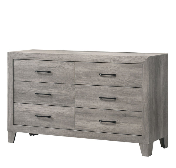  contemporary charm with its light wood grain finish