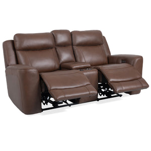 Calgary - Power Reclining Sofa And Loveseat - Autumn Umber