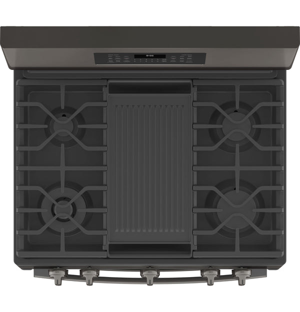 GE Profile™ 30" Free-Standing Gas Double Oven Convection Range with No Preheat Air Fry