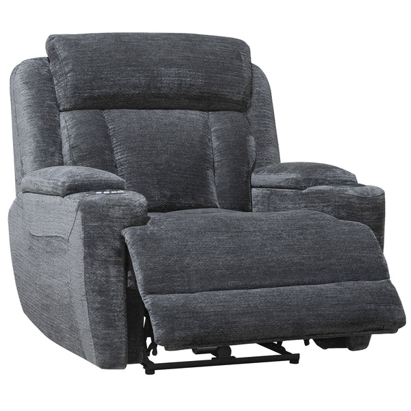 Dalton - Power Reclining Sofa And Recliner - Lucky Charcoal