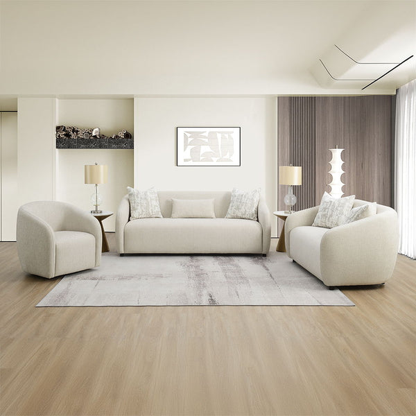 Etienne - Chair With Swivel - Beige Linen