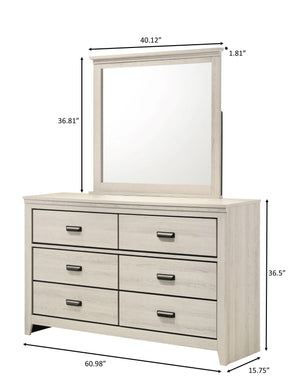 Carter - Dresser & Mirror - White