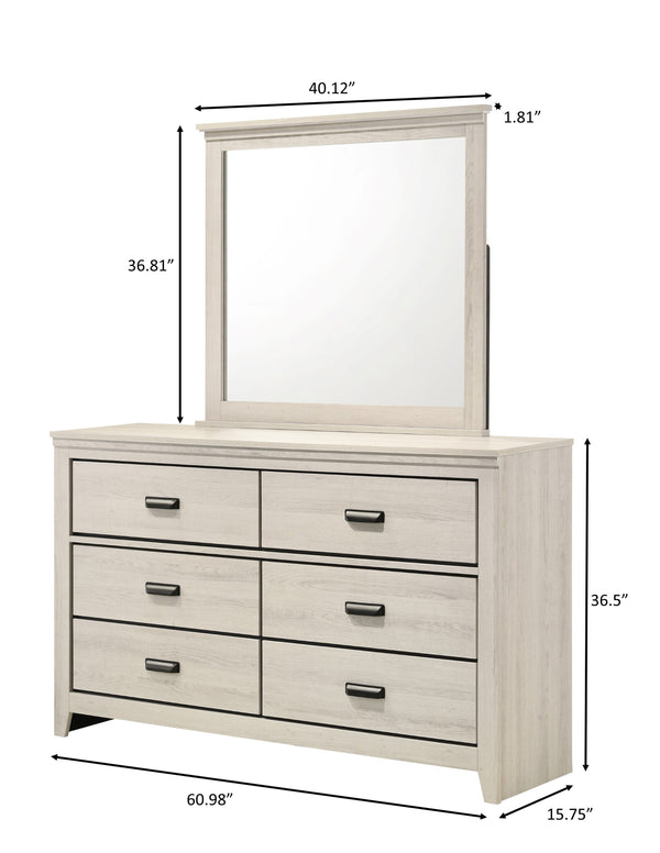 Carter - Dresser & Mirror - White