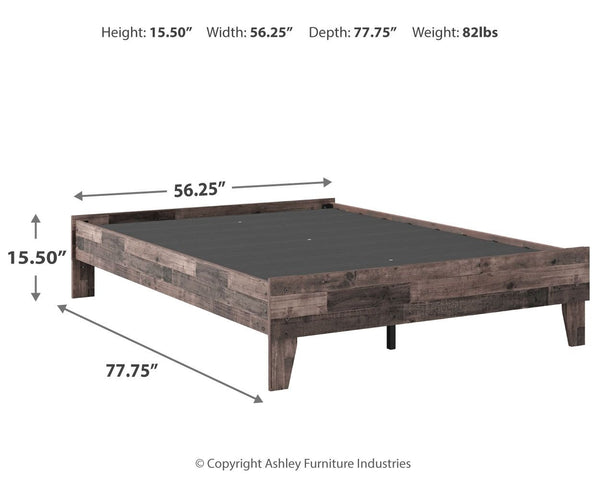 Neilsville - Multi Gray - Full Platform Bed