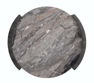 Gladstone - Round Faux Marble Top Coffee Table - Distressed Gray