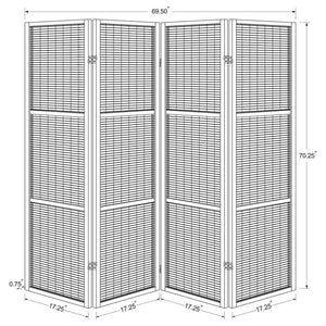 Browning - 4-Panel Bamboo Room Divider Folding Screen - Walnut