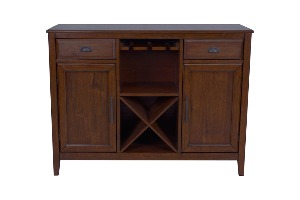 The Bixby Dining Server/Buffet Chest in Espresso is a versatile and stylish addition to any dining or entertaining space. Expertly crafted from solid Rubberwood, manufactured woods, and real wood veneers, this server is built to last while preserving the 