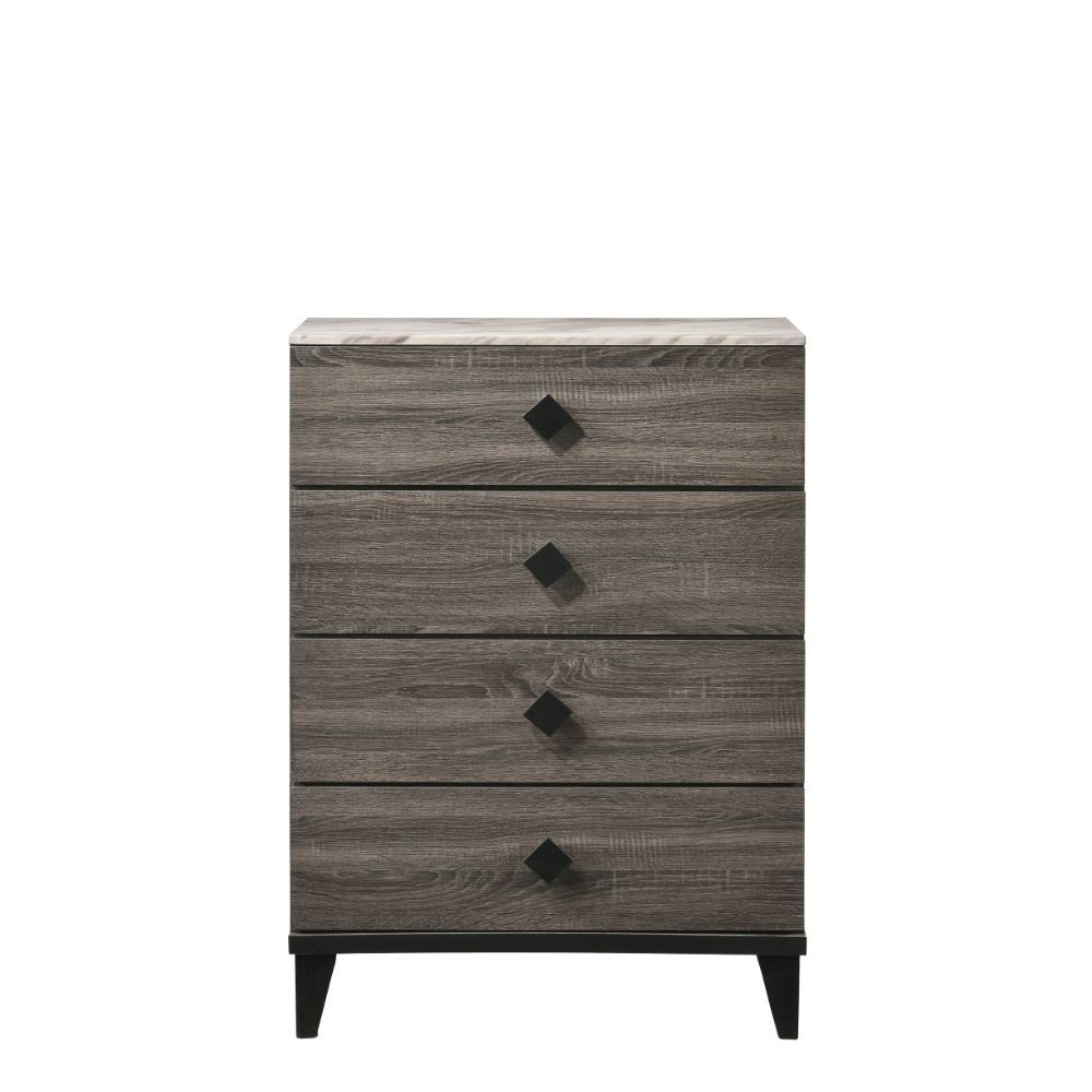 4 Drw Drawer: GLIDE Side Metal (3/4 Ext.), DOVETAIL English Front & Back, Veneer Lined (NO FELT), Safety Stop Included, Manual Close, Dust-Proof Included, Hardware: Single Pull Knob (Wood, Black Finish) CONSTRUCTION] Wooden Case-Leg: Wood (), Veneer (Foil