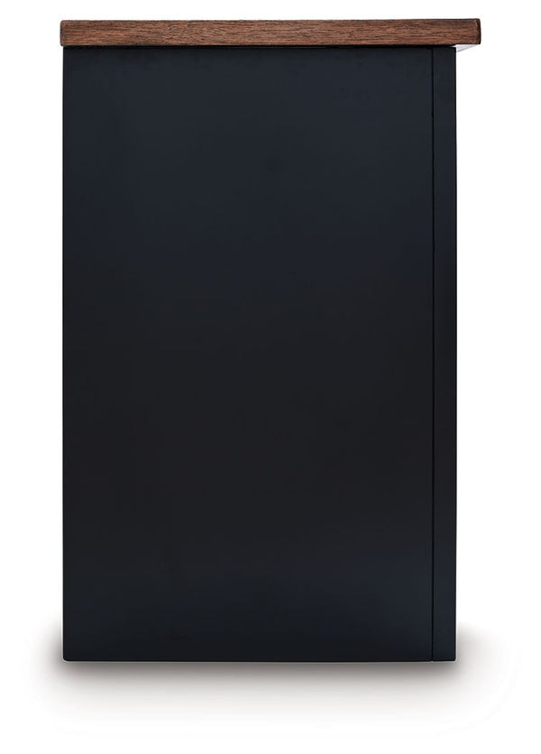Wildenauer - Brown / Black - XL TV Stand With Fireplace Option