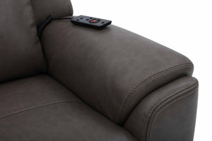 Momentum - 7 Piece Modular Power Reclining Sectional With Power Adjustable Headrests - Dark Granite