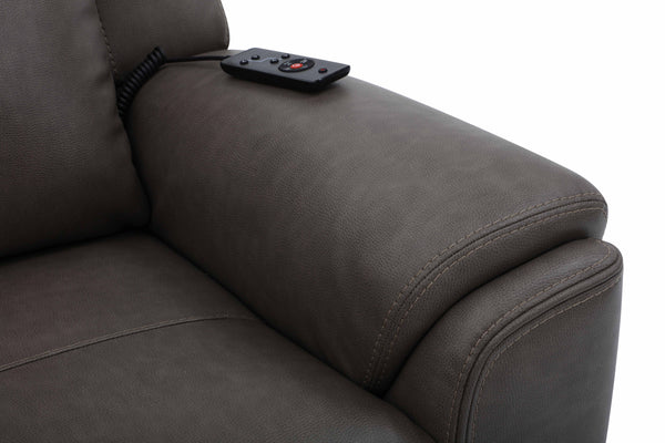 Momentum - 7 Piece Modular Power Reclining Sectional With Power Adjustable Headrests - Dark Granite