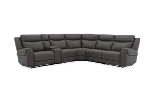 Momentum - Power Right Arm Facing Zero Gravity Recliner With Heat And Massage - Dark Granite