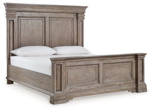Discover something exceptional with this California king panel bed. Its impressive mansion-style silhouette offers a casual traditional aesthetic embodied by classic-inspired decorative columns, inset framed panels and a relaxed grayish brown finish. Two 