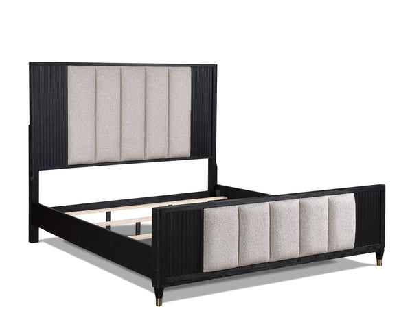  showcasing a high headboard and footboard with a refined fabric select