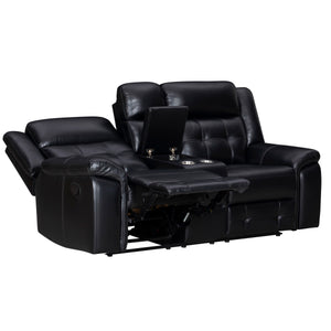 Clayton - Manual Reclining Console Loveseat - Phantom