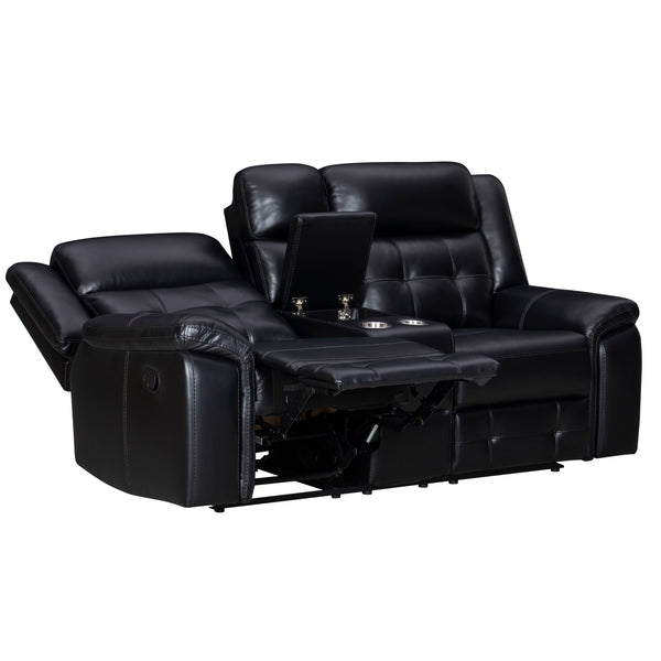 Clayton - Manual Reclining Console Loveseat - Phantom