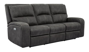 Polaris - Power Reclining Sofa And Loveseat - Slate