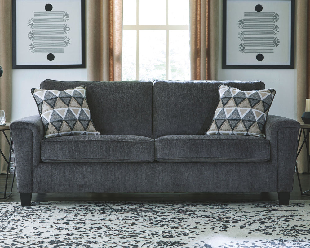 If youâ€™re looking for a smokinâ€™ hot look priced to entice, youâ€™re sure to find this space-conscious, budget-conscious sofa beautifully fits the bill. Covered in a smoke gray chenille upholstery loaded with plush texture, this less-is-more contempora