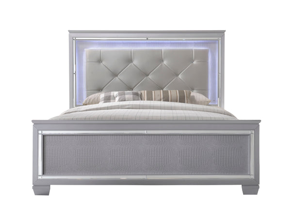 Lillian - King 5 Piece Bedroom Set - Gray