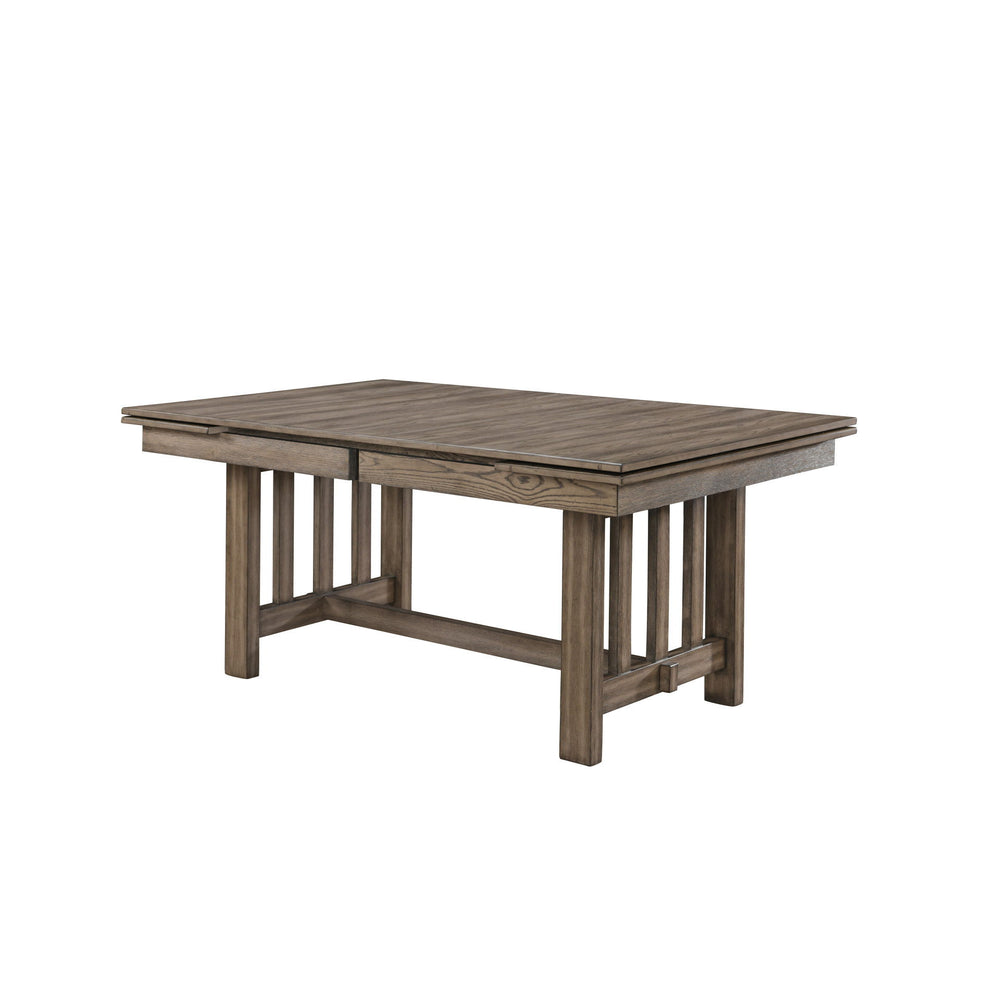 The Harrisburg Dining Table is a testament to classic craftsmanship and thoughtful design, perfect for bringing family and friends together. Constructed from solid rubberwood, manufactured woods, and rich oak veneers, this table is built to last, ensuring