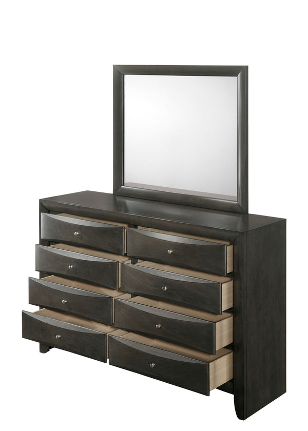 Emily - Queen 5 Piece Bedroom Set - Gray