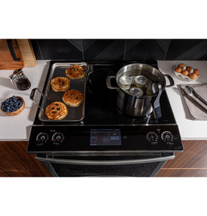 GE Profile™ ENERGY STAR 30" Smart Slide-In Fingerprint Resistant Front-Control Induction and Convection Range with No Preheat Air Fry