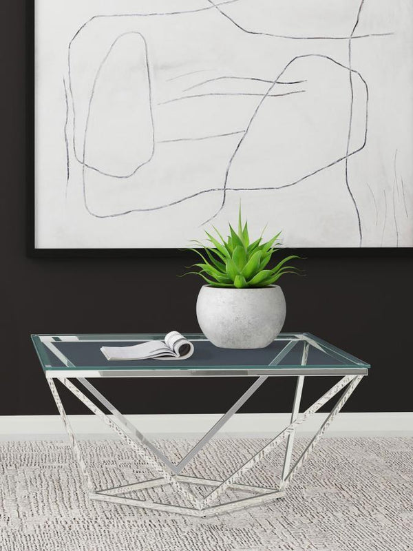  paired with a durable clear tempered glass top. The tempered glass surface offers scratch resistance and effortless upkeep