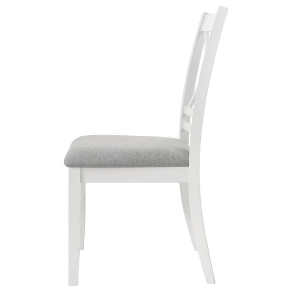 Hollis-Cross Back Wood Dining Side Chair (Set of 2) - White
