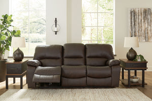  expertly matched leather and faux leather upholstery keeps your style up to speed without breaking the bank. Reclining with th
