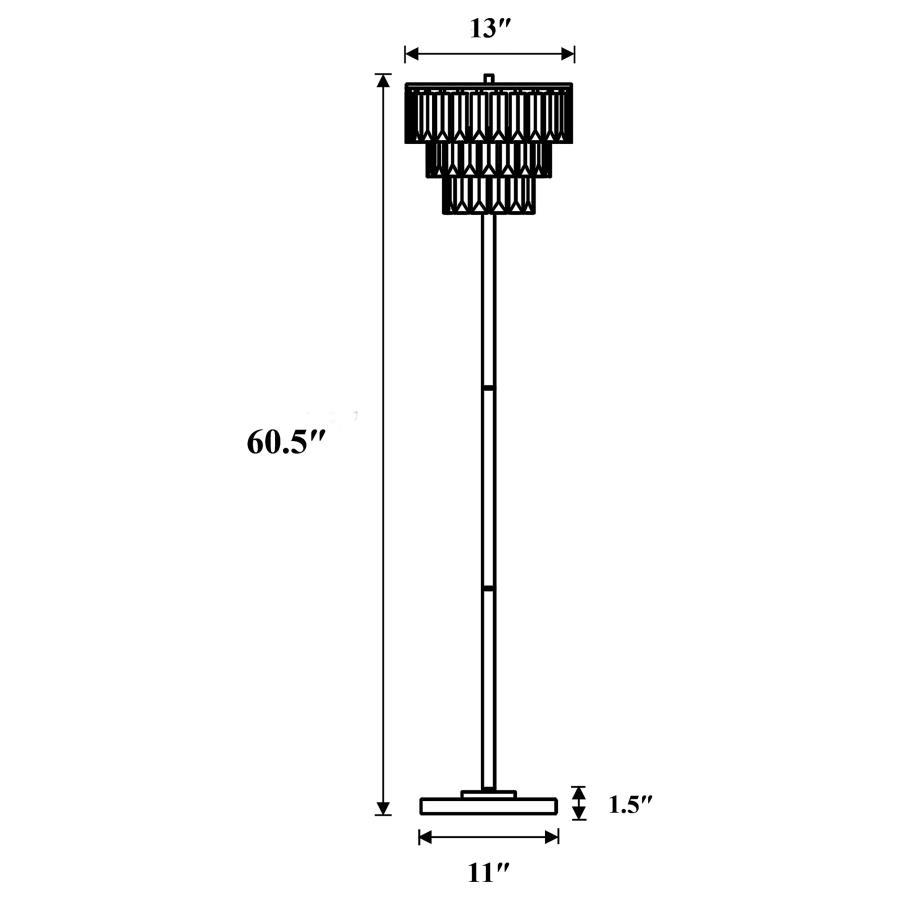 Dazzle your space with this exquisite crystal floor lamp, a radiant piece of ambient lighting that exudes opulence. Its hanging crystals cascade gracefully, reflecting light in a mesmerizing dance that transforms any room. Perfect for luxurious interiors,